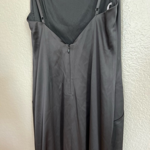 NWOT Black Satin Backless Mermaid Maxi Dress - Picture 6 of 9